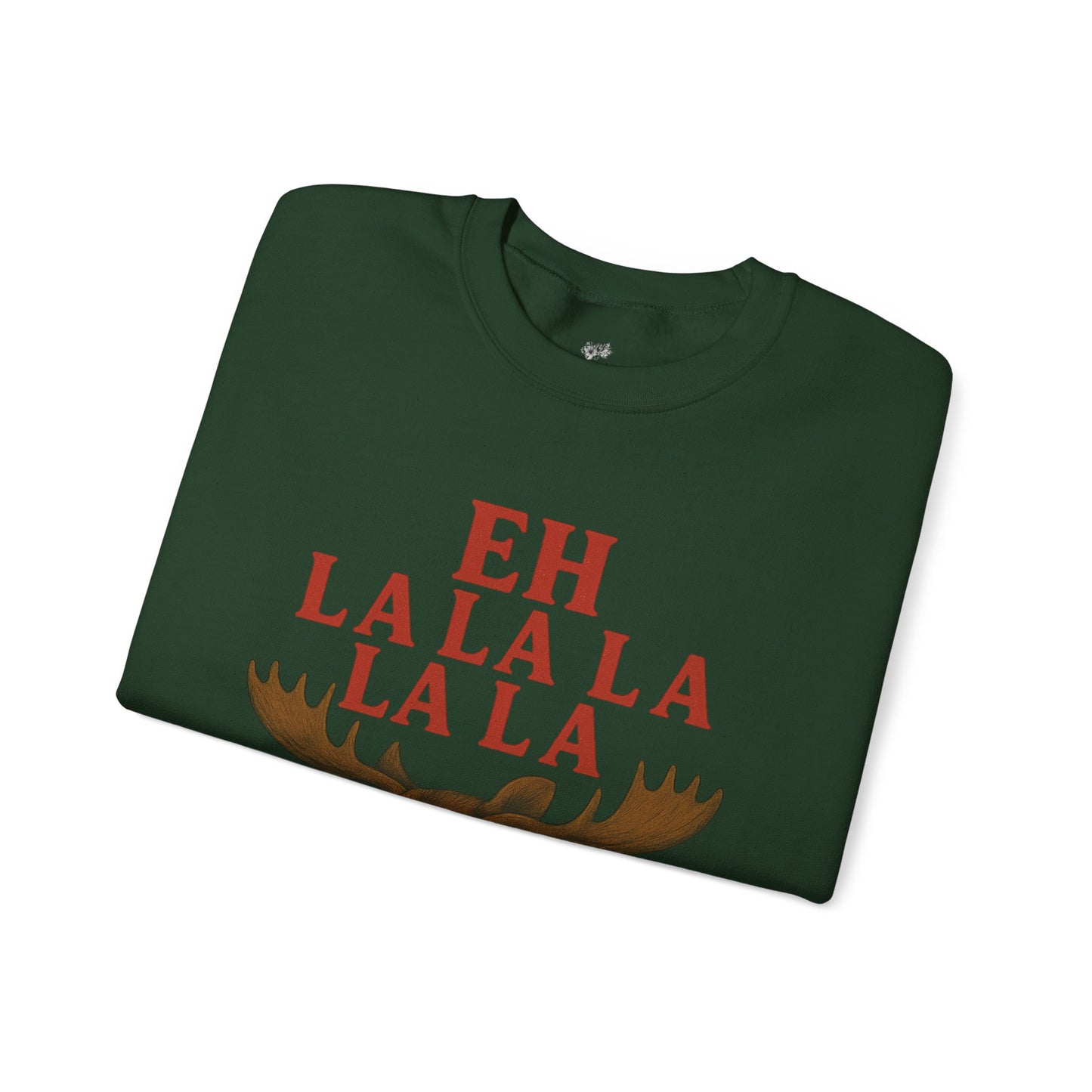 Festive Moose Sweatshirt with 'Eh La La La La La' Design, Cozy Holiday Apparel, Perfect for Christmas, Winter Parties, Gift Idea