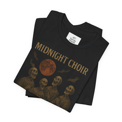 Gothic Band Tee, Perfect for Concerts, Halloween, Music Lovers, Midnight Choir Graphic Tee, Casual Wear, Unique Gift