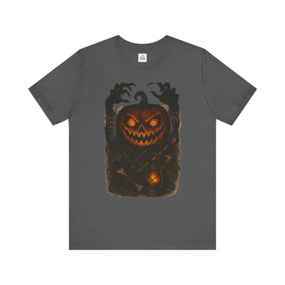 Halloween Pumpkin Tee, Unisex Jersey Short Sleeve Shirt, Fall Festival Apparel, Spooky T-Shirt, Trick or Treat Gift, Autumn Vibes