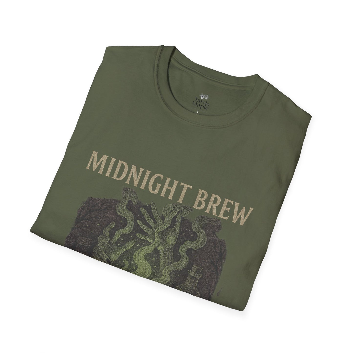 Midnight Brew Unisex T-Shirt, Witchy Tee, Halloween Apparel, Casual Wear, Fun Gift, Cozy Essentials