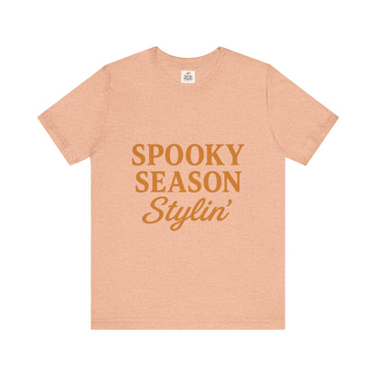 Spooky Season Stylin' Unisex Tee, Halloween Shirt, Autumn Apparel, Fall Outfit, Party Wear, Casual Top