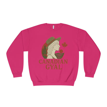 Canadian Gyal Sweatshirt, Cozy Crewneck for Fall, Perfect Gift for Canadians, Great for Thanksgiving, Casual Wear