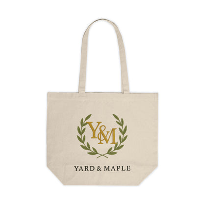 Stylish Canvas Shopping Tote with Y&M Wreath Design, Eco-Friendly Market Bag, Perfect Gift for Nature Lovers, Reusable Grocery Tote, [...]