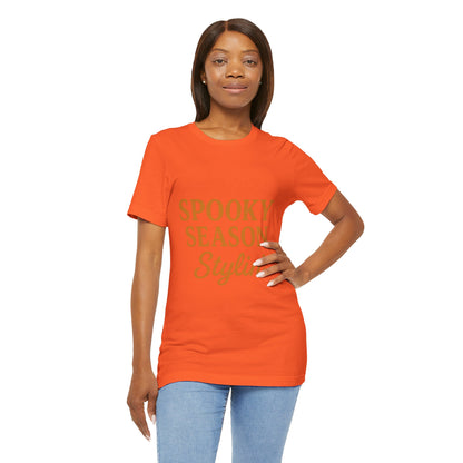 Spooky Season Stylin' Unisex Tee, Halloween Shirt, Autumn Apparel, Fall Outfit, Party Wear, Casual Top