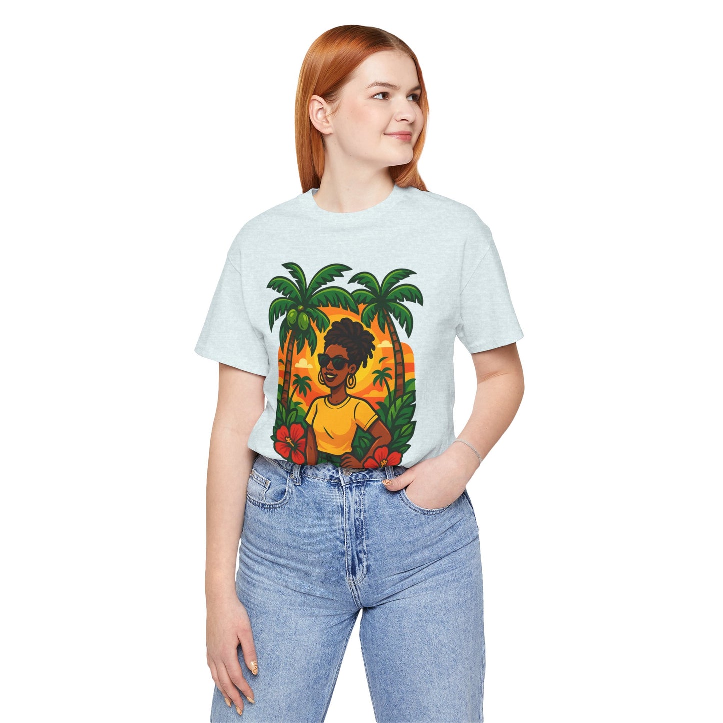 Tropical Sunset Tee - Beach Vibes, Summer Fashion, Vacation Apparel, Gift for Her, Cute Graphic Shirt