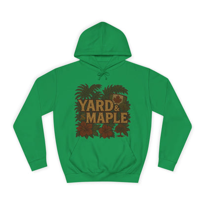 Cozy Unisex College Hoodie - Yard & Maple, Casual Wear, Student Gift, Outdoor Activity Sweater, Fall Fashion