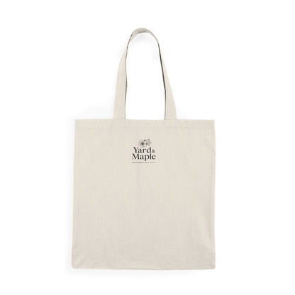 Natural Tote Bag - Eco-Friendly Shopping, Beach, Travel, Gift for Her, Floral Design, Yard & Maple Style