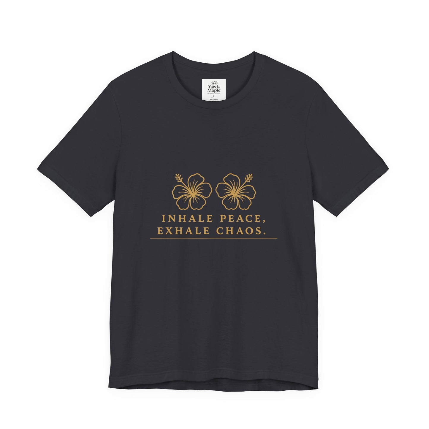 Peaceful Vibes Unisex Tee - Inhale Peace, Exhale Chaos Shirt, Relaxation T-Shirt, Meditation Top, Mindfulness Apparel