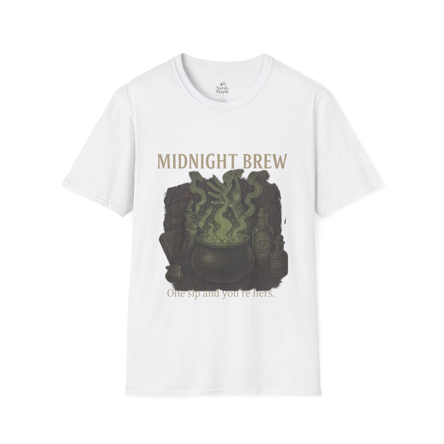 Midnight Brew Unisex T-Shirt, Witchy Tee, Halloween Apparel, Casual Wear, Fun Gift, Cozy Essentials