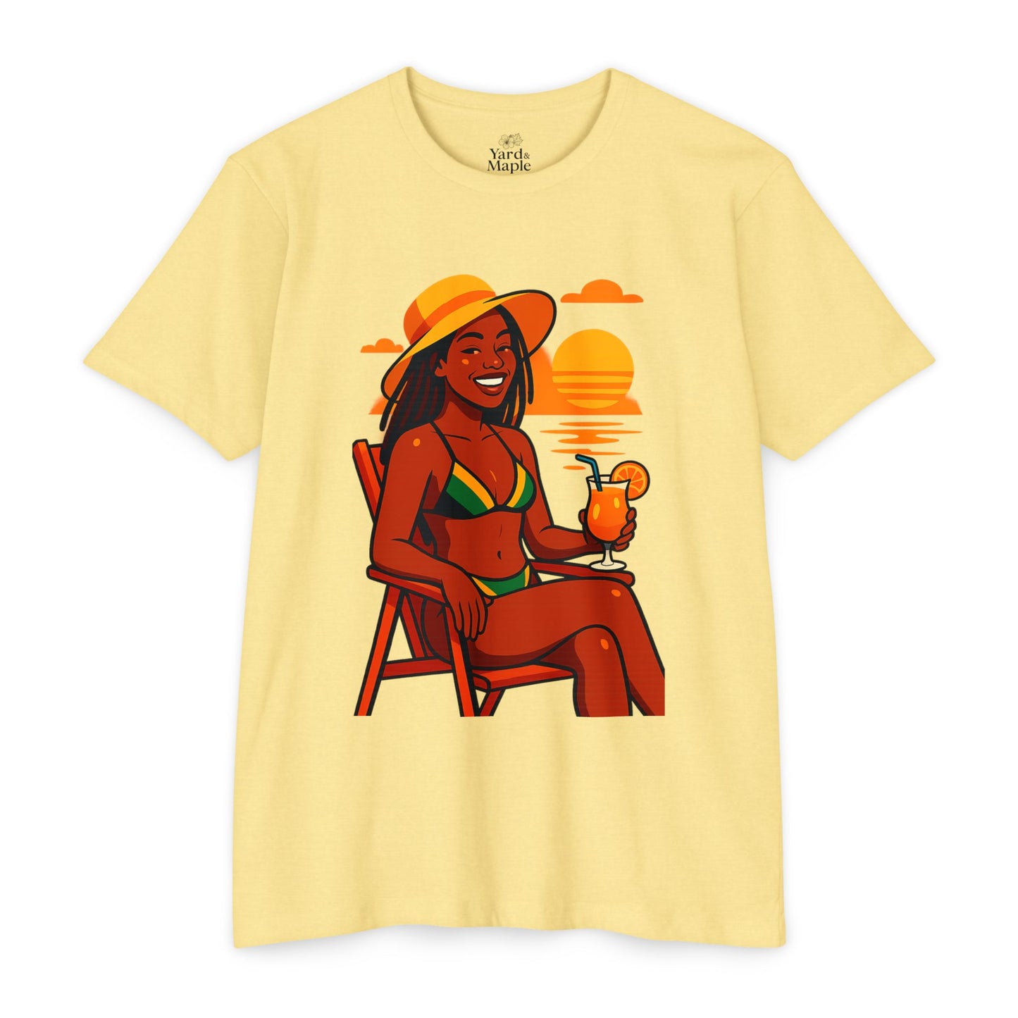 Summer Vibes T-Shirt, Beachwear, Vacation Tee, Casual Shirt, Gift for Her, Tropical Graphic T-shirt