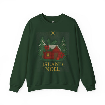 Cozy Holiday Sweatshirt - Island Noel Design, Unisex Christmas Crewneck, Winter Apparel, Gift for Him/Her, Seasonal Fashion