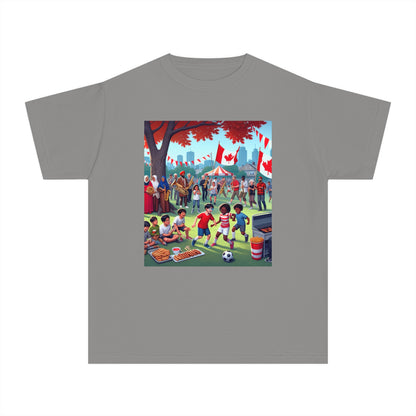 Youth Canada Day Tee - Celebrate with Pride, Summer T-Shirt, Red Tee for Kids, Canada Day Celebration, Fun Youth Apparel