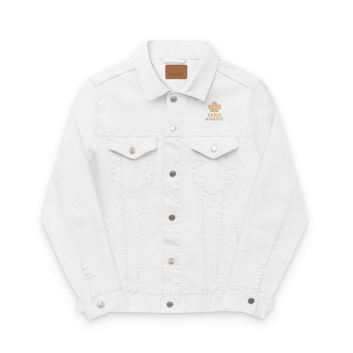 Unisex Embroidered Denim Jacket, Vibrant Jamaican Pride, Trendy Casual Wear, Perfect for Festivals, Summer Celebrations