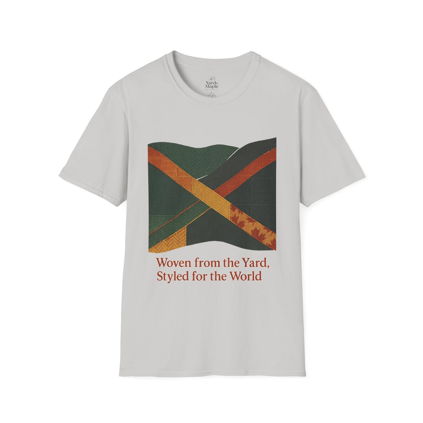 Woven from the Yard Unisex Softstyle T-Shirt, Casual Tee, Comfortable Shirt, Caribbean Pride Apparel, Unique Gift, Summer Fashion
