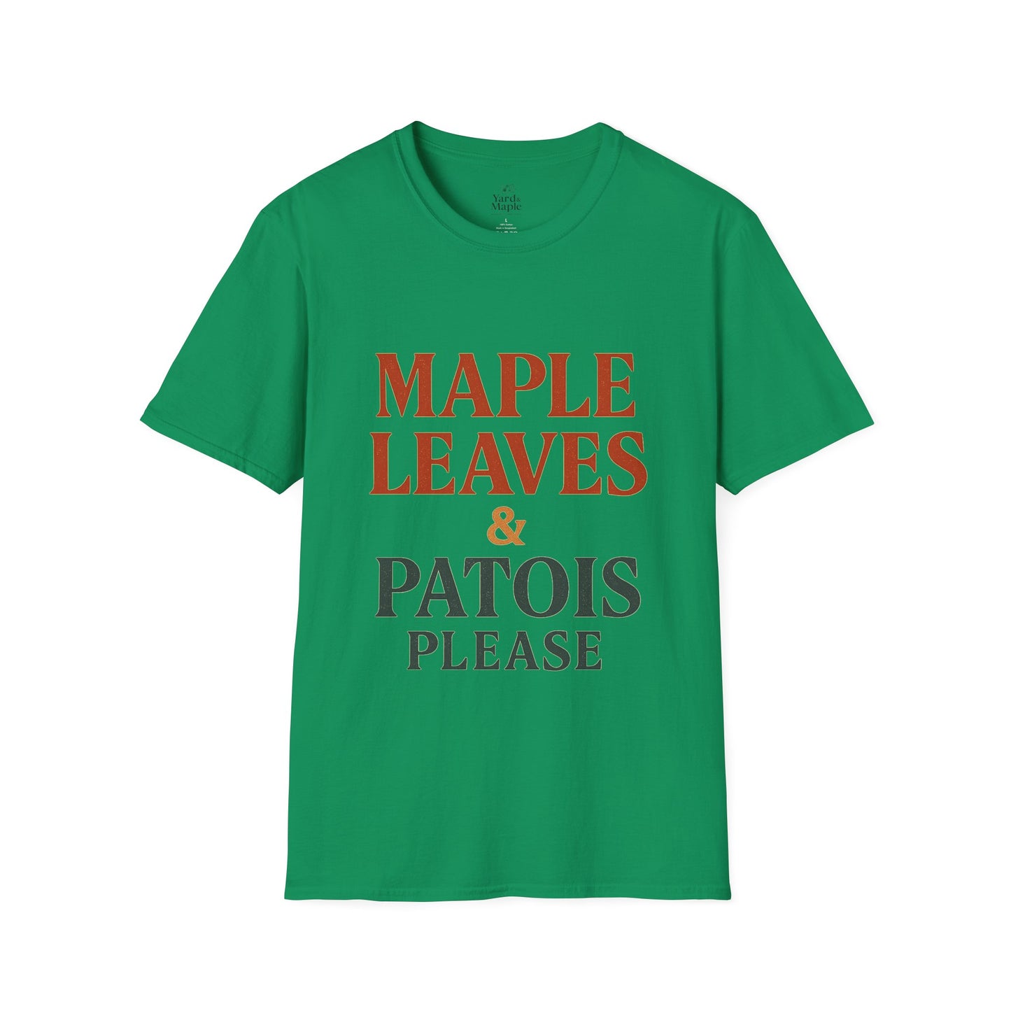 Maple Leaves & Patois Please Unisex T-Shirt, Casual Tee, Gift for Nature Lovers, Summer Wear, Eco-Friendly Fashion