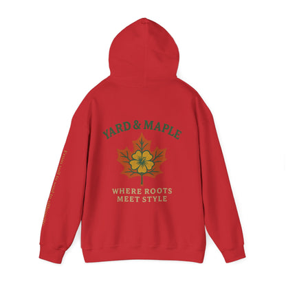 Maple Leaf & Hibiscus Hoodie, Cozy Fall Sweatshirt, Unisex Pullover for Nature Lovers, Perfect Gift for Thanksgiving, Unique Casual Wear