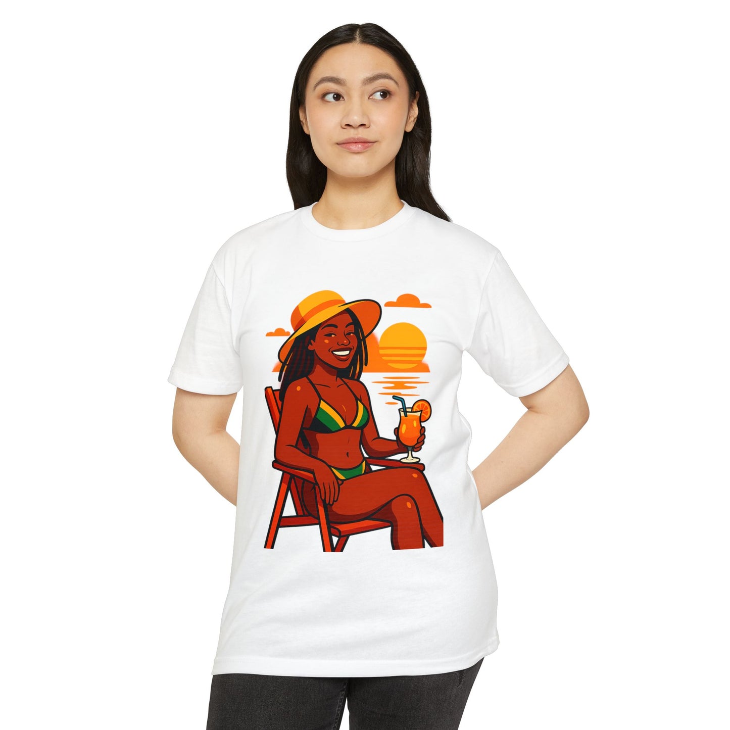 Summer Vibes T-Shirt, Beachwear, Vacation Tee, Casual Shirt, Gift for Her, Tropical Graphic T-shirt