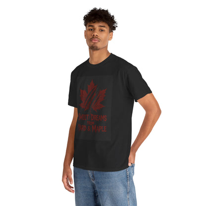 Cozy Graphic Tee with Maple Leaf Design, Casual Streetwear, Gift for Nature Lovers, Sweet Dreams Shirt, Unisex Cotton Top