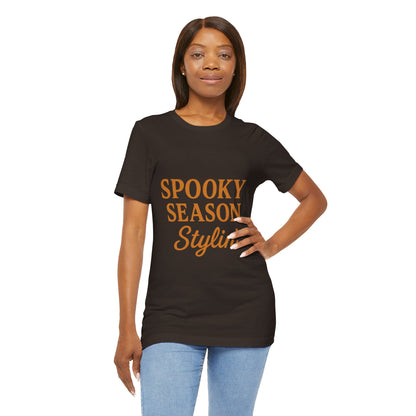 Spooky Season Stylin' Unisex Tee, Halloween Shirt, Autumn Apparel, Fall Outfit, Party Wear, Casual Top