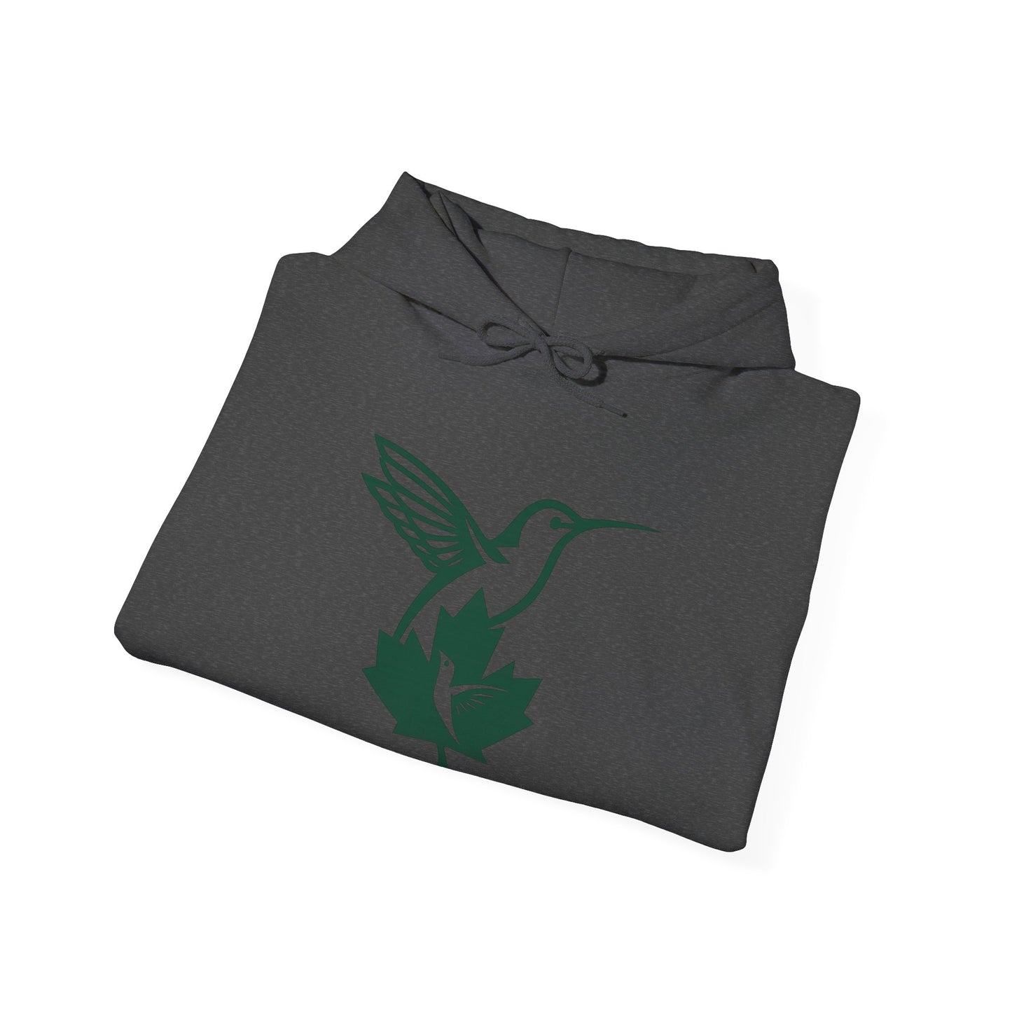 Hummingbird & Maple Leaf Hoodie — Nature-Inspired Cozy Pullover