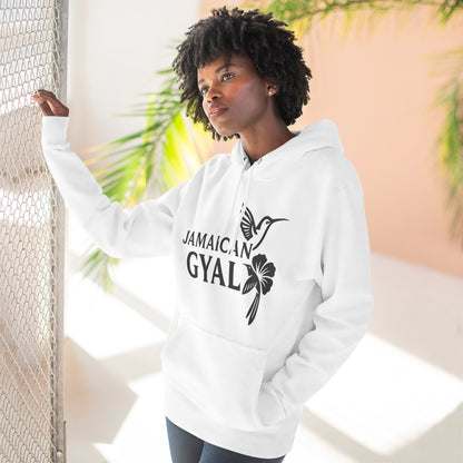 Jamaican Gyal Hoodie - Hummingbird & Hibiscus Graphic Pullover
