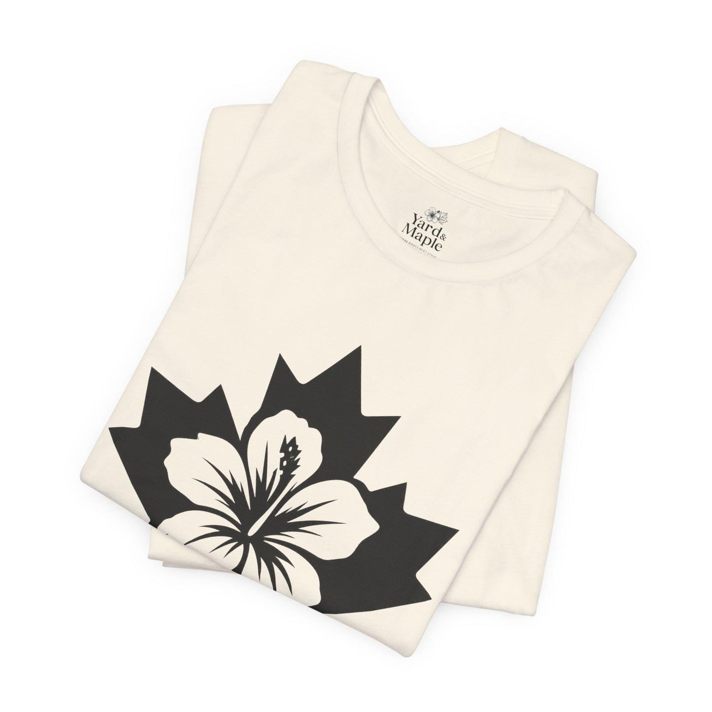 Maple Leaf Hibiscus Tee – Canadian Tropical Floral T-Shirt