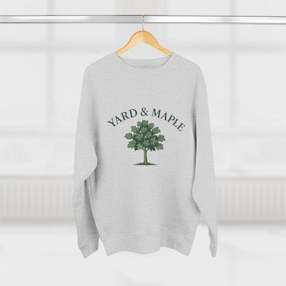Cozy Unisex Crewneck Sweatshirt with Yard & Maple Design, Gift for Nature Lovers, Fall Fashion, Eco-Friendly Apparel, Casual Wear
