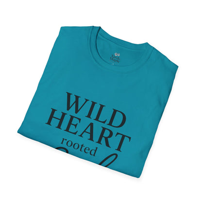 Wild Heart Unisex Softstyle T-Shirt | Inspirational Tee, Gift for Nature Lovers, Casual Wear, Birthday Gift, Boho Style