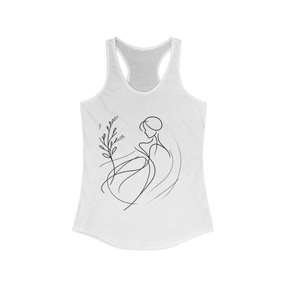 Elegant Floral Racerback Tank | Women’s Summer Top, Fitness Apparel, Casual Wear, Gift for Her, Yoga Shirt