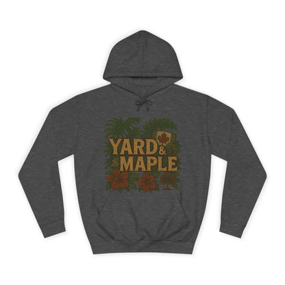 Cozy Unisex College Hoodie - Yard & Maple, Casual Wear, Student Gift, Outdoor Activity Sweater, Fall Fashion