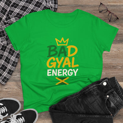 Jamaican Bad Gyal Energy Tee, Women's Graphic T-Shirt, Casual Summer Top, Festival Outfit, Unique Gift for Her