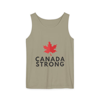 Canada Strong Unisex Garment-Dyed Tank Top, Summer Apparel, Canada Day Gift, LGBTQ+ Support, Casual Wear, Outdoor Activities