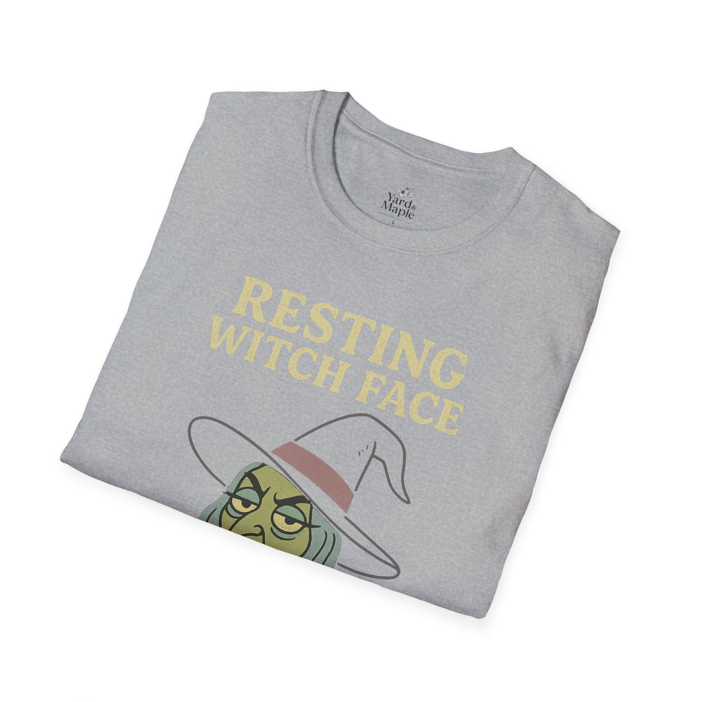 Resting Witch Face Unisex T-Shirt, Halloween Tee, Funny Witch Shirt, Gift for Her, Cute Casual Top, Spooky Season Apparel