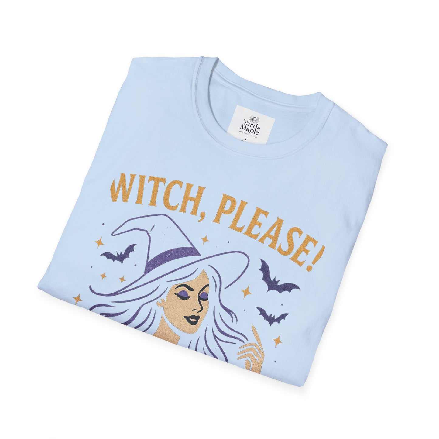 Witch Please Glam T-Shirt, Halloween Costume, Celestial T-Shirt, Gift for Her, Witchy Vibes, Boho Tee, Spooky Season Wear