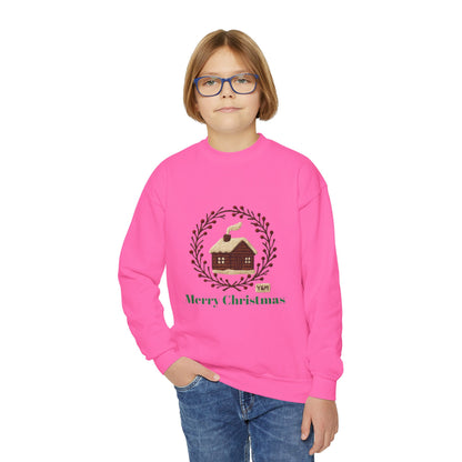 Christmas Youth Crewneck Sweatshirt, Holiday Gift, Cozy Winter Sweater, Festive Christmas Apparel, Toddler Sweatshirt