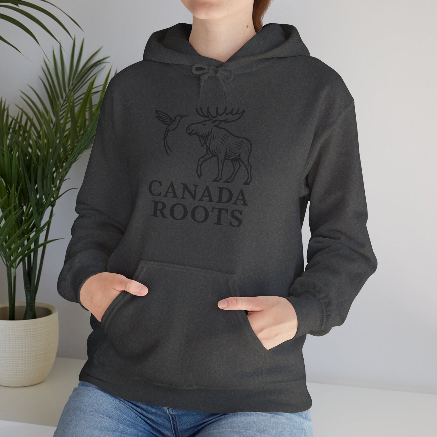 Canada Roots Hoodie — Moose & Hummingbird Graphic Pullover