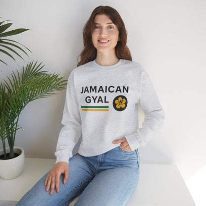 Jamaican Gyal Crewneck Sweatshirt – Reggae Flag Floral Graphic