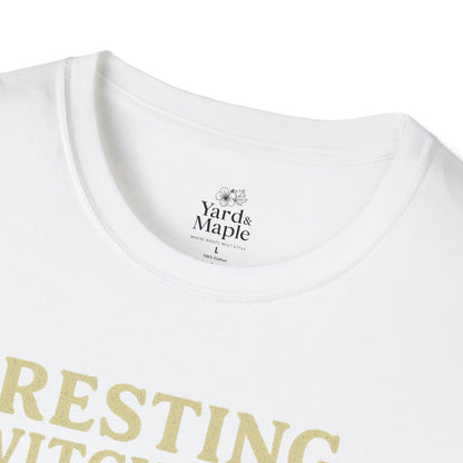 Resting Witch Face Unisex T-Shirt, Halloween Tee, Funny Witch Shirt, Gift for Her, Cute Casual Top, Spooky Season Apparel