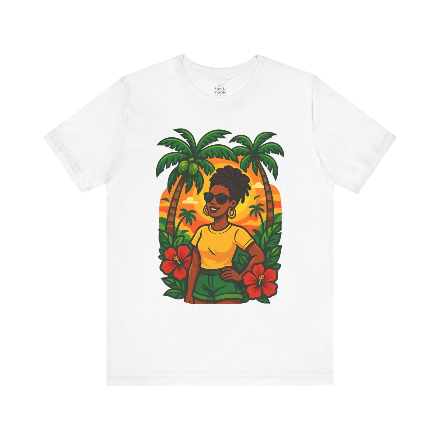 Tropical Sunset Tee - Beach Vibes, Summer Fashion, Vacation Apparel, Gift for Her, Cute Graphic Shirt