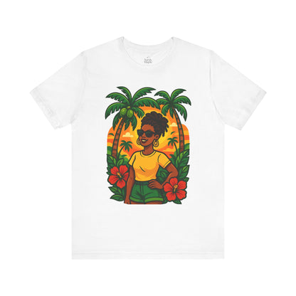 Tropical Sunset Tee - Beach Vibes, Summer Fashion, Vacation Apparel, Gift for Her, Cute Graphic Shirt