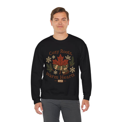 Cozy Roots Crewneck Sweatshirt: Warm Hearts Gift, Fall Fashion, Winter Apparel, Unisex Sweatshirt, Holiday Sweater