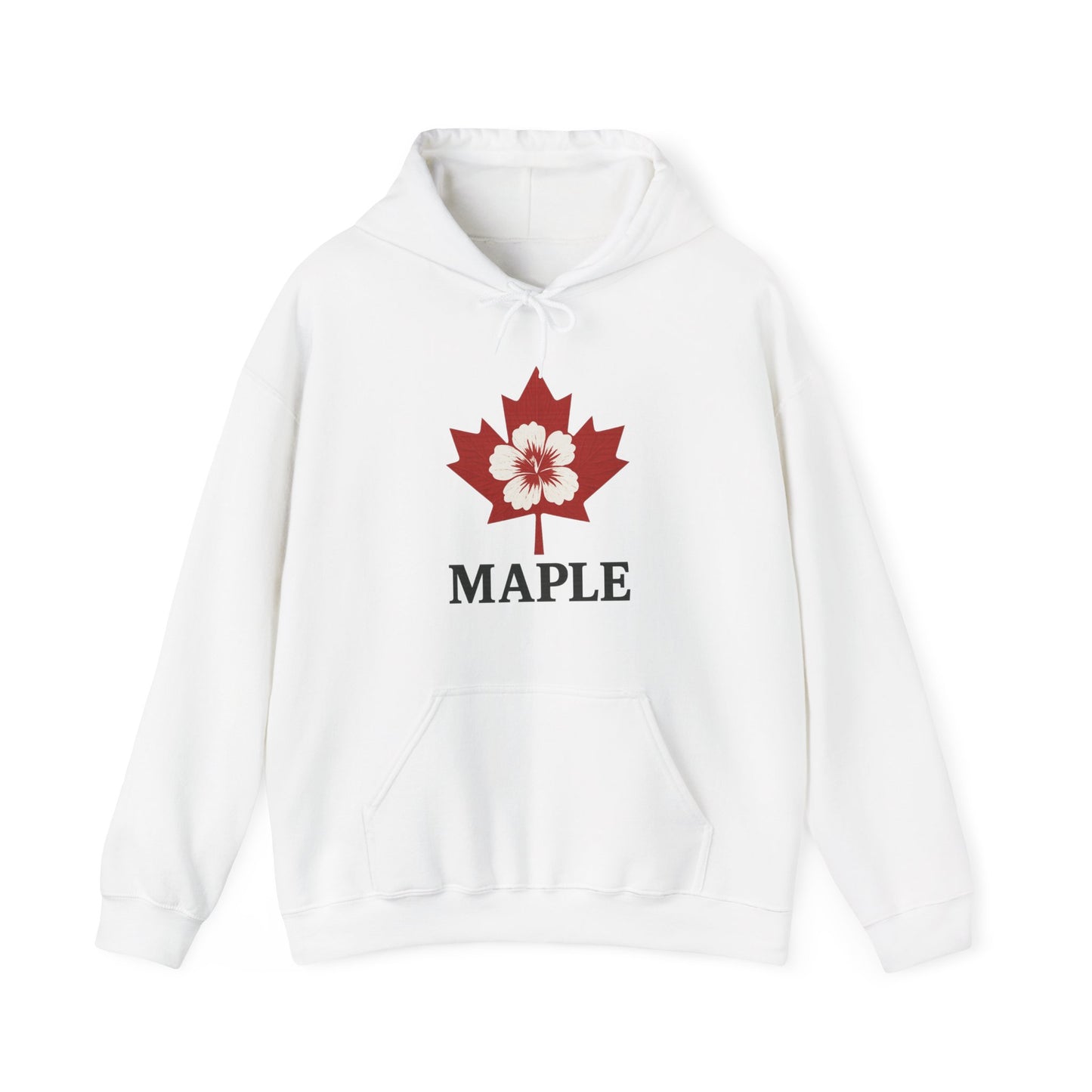Maple Leaf Floral Hoodie — Canadian Maple Graphic Sweatshirt