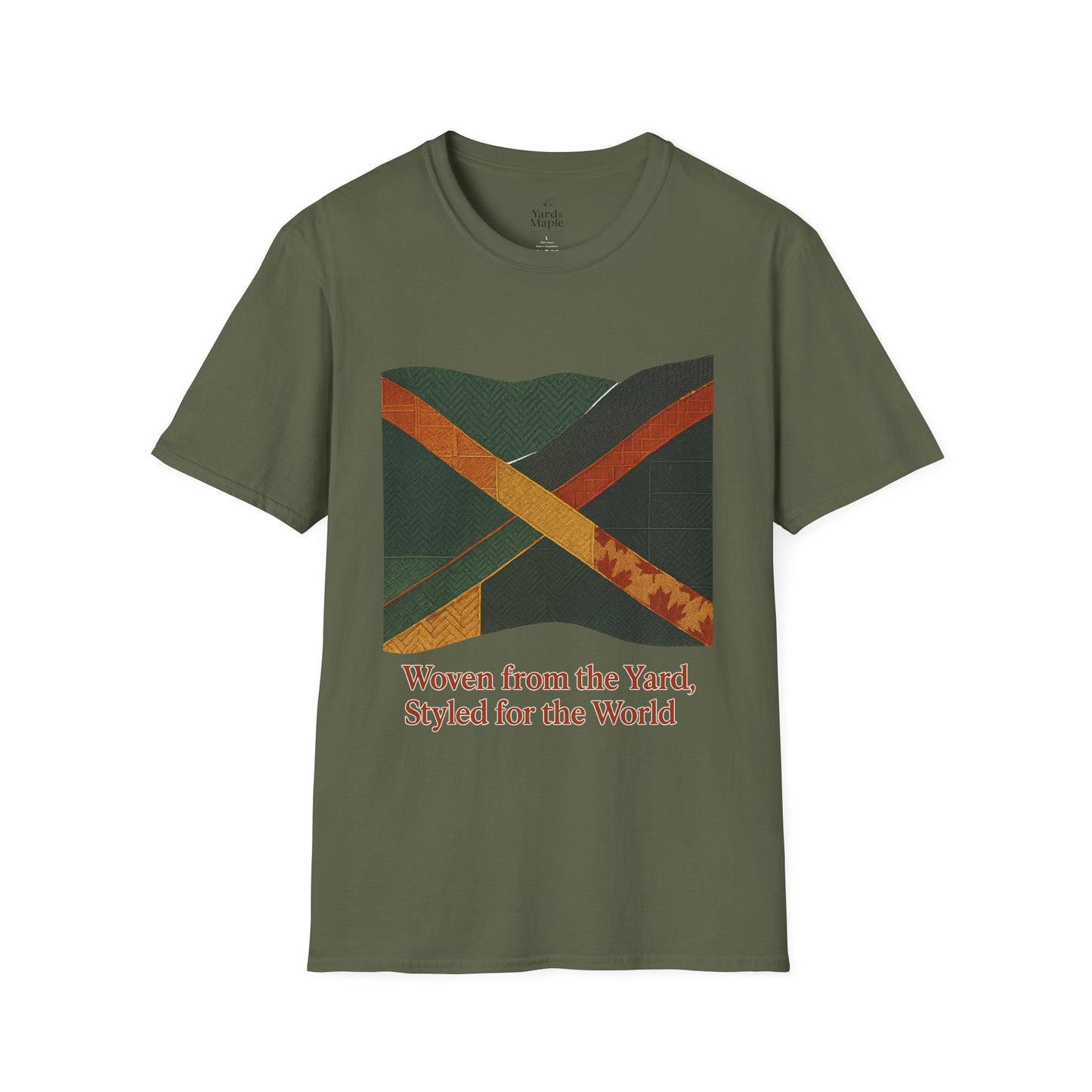 Woven from the Yard Unisex Softstyle T-Shirt, Casual Tee, Comfortable Shirt, Caribbean Pride Apparel, Unique Gift, Summer Fashion