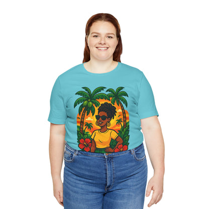 Tropical Sunset Tee - Beach Vibes, Summer Fashion, Vacation Apparel, Gift for Her, Cute Graphic Shirt