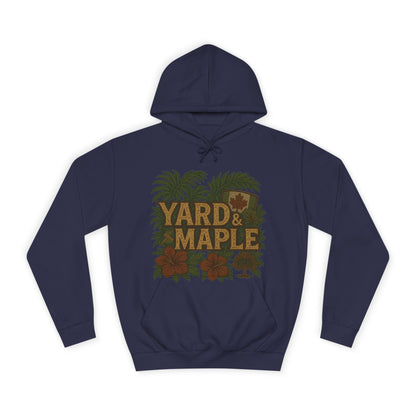 Cozy Unisex College Hoodie - Yard & Maple, Casual Wear, Student Gift, Outdoor Activity Sweater, Fall Fashion