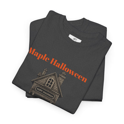 Halloween Graphic Tee, Spooky Season Shirt, Maple Halloween T-Shirt, Unisex Cotton Tee, Fall Fashion Top, Holiday Gift