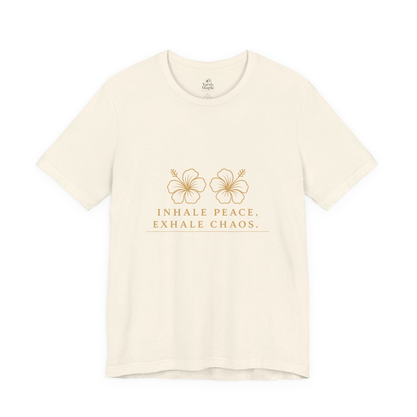 Peaceful Vibes Unisex Tee - Inhale Peace, Exhale Chaos Shirt, Relaxation T-Shirt, Meditation Top, Mindfulness Apparel