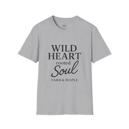 Wild Heart Unisex Softstyle T-Shirt | Inspirational Tee, Gift for Nature Lovers, Casual Wear, Birthday Gift, Boho Style
