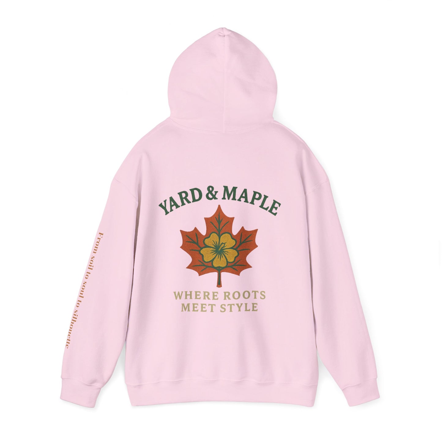 Maple Leaf & Hibiscus Hoodie, Cozy Fall Sweatshirt, Unisex Pullover for Nature Lovers, Perfect Gift for Thanksgiving, Unique Casual Wear