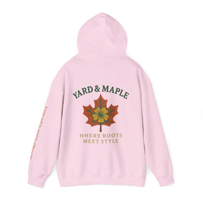 Maple Leaf & Hibiscus Hoodie, Cozy Fall Sweatshirt, Unisex Pullover for Nature Lovers, Perfect Gift for Thanksgiving, Unique Casual Wear